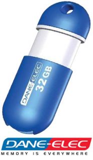Dane Elec 32GB Capless Retractable USB Flash Pen Drive