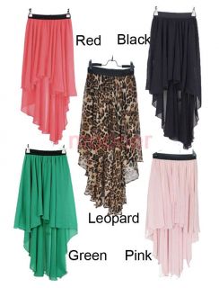  Hem Chiffon Pleated Long Maxi Dance Skirts 5 Colors