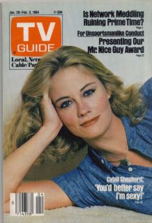 TV Guide January 28 1984 Cybill Shepherd New York EDT