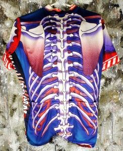 primal wear bone collector short sleeve skeleton design cycling jersey