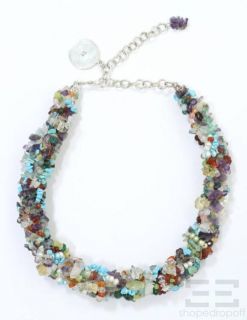 Daniel Espinosa Sterling Silver & Multicolor Gemstone, Pearl Choker