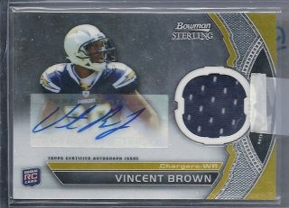  Sterling Vincent Brown Rookie Auto Jersey (Hes coming back soon