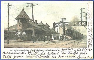 Norristown Pennsylvania PA 1905 De Kalb St Depot Philadelphia