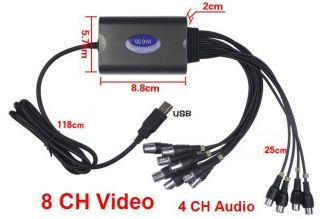  Video & Audio Real time USB D1 CCTV DVR Capture Card PTZ IE IP Camera