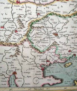 1589 1633 Mercator Map Romania Bulgaria Lower Danube