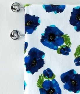 Vera Neumann Blue Poppies  27 x 50 Floral Bath Towel S