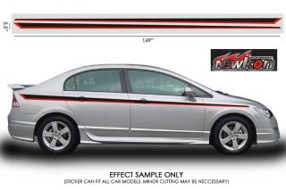 Auto Body Graphics Sticker Decal Honda Civic Del Sol SI