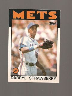  Darryl Strawberry Topps 1986 Card 80