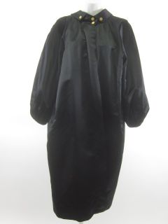 Dolce Gabbana Black Silk Balloon Sleeve Jacket Sz 42