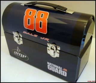 NASCAR Dale Earnhardt Jr 88 National Guard Amp Metal Lunchbox Dome Lid