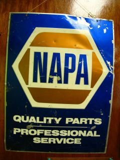 Napa Auto Double Sided Tin Sign Vintage Metal Litho