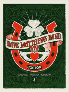 Dave Matthews Band Poster 10 TD Garden Boston N2 #/550