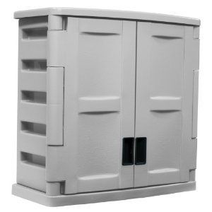  Suncast Utility 2 Door Wall Cabinet Pool Patio Deck Porch Storage Box