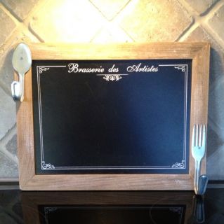 Kitchen Chalkboard With Decorative Hangers Very Cute French Decor