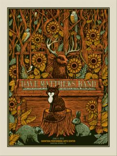 Dave Matthews Band Poster Spac 6 9 12 Saratoga Springs