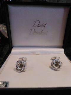 David Donahue Sterling Silver Twisted Knot Cuff Links 925 High End