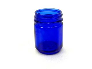  Blue Glass Vicks Vaporub Bottle No Lid or Jar Toothpick Holder