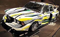 group 5 racing version of bmw 320i painted in 1977 by roy lichtenstein