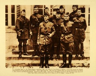 1920 Rotogravure WWI Military Leaders Portrait Meuse Argonne Battle