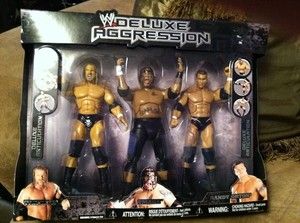  Pacific Deluxe Aggression Triple H Umaga Randy Orton 3 Pack Figure Set