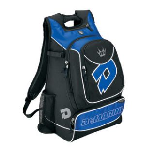 DeMarini Vexxum Baseball/Softball Backpack Bat Bag Black/Royal