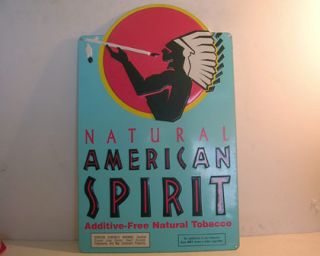 Vintage 18 Natural American Spirit Tobacco Tin Sign