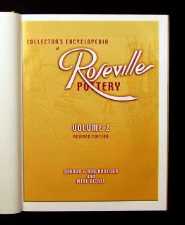 Collectors Encyclopedia of Roseville Pottery Vol. 2 by Huxford