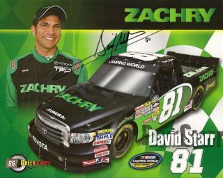 2011 David Starr 81 Zachry NASCAR CWTS Postcard Signed