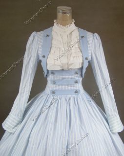 Civil War Victorian Cotton Ball Gown Day Dress Reenactment 187 XL