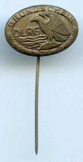 WWII German Era Bronze D.L.R.G. Life Saving Grundschein Stickpin
