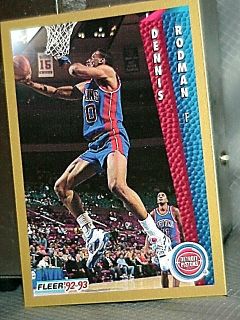 Dennis Rodman NBA Forward Fleer Card 92 93 66