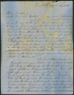 1856 Miner Letter James King Assassination California