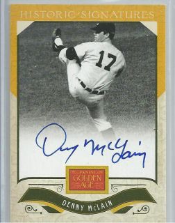 2012 Panini Golden Age Denny McLain Autograph Detroit Tigers 31 Game