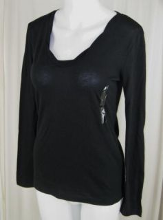 Banana Republic Black T Shirt Top Size s Pima Cotton Modal Knit Womens