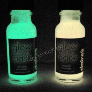 Claires Cosmetics Glow in The Dark Nail Polish Glitter