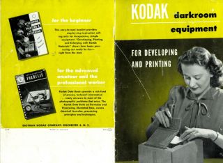 1949 Kodak Darkroom Equipment Catalog for Developing and Printing