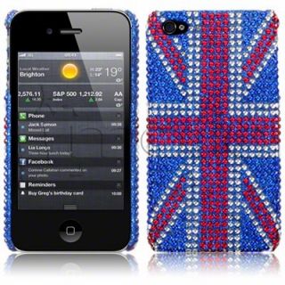 Carcasa tipo diamantes para Apple iPhone 4 / 4S modelo Bandera Reino