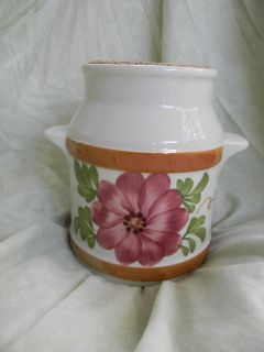 Vintage 1979 FTD Milk Jug Vase Floral Design Canister Lid Sacavem