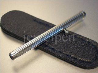 925 Sterling Silver Fine Toothpick Leather Case Sfde