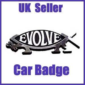 Evolve Fish Darwin Atheist Secular Car Badge Emblem
