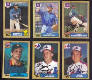 Jim Deshaies Signed 1987 Topps Card 167 Autographed Auto Astros