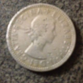 Gratia Regina Elizabeth II FID Def One Schilling 1963 Coin