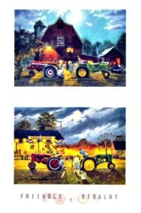 Friendly Rivalry Tractor Pull Print by Dave Barnhouse
