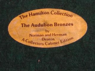  Hamilton Collection ARMADILLO Audubon Bronzes Sculpture Norman Deaton