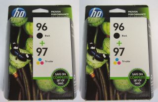 HP Combo Pack 96 Black 97 Tri Color Office Jet Ink Cartridges C9353FN