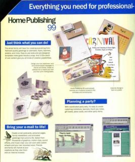 MS Home Publishing 99 PC CD Create Print Desktop Quality Hallmark