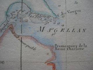 Original 1788 Captain Cook 2nd Voyage Map South America