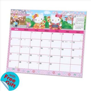 2013 Hello Kitty w/ Mimmy Desk Calendar Plan 19 x 15 cm / 7.5