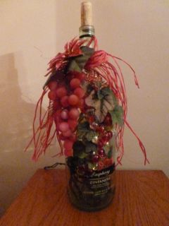 Lighted Decorated Wine Bottle Accent Light or Night Light Nice