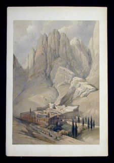 David Roberts Original 1846 Folio Lithograph  Egypt   Holy Land  Mount